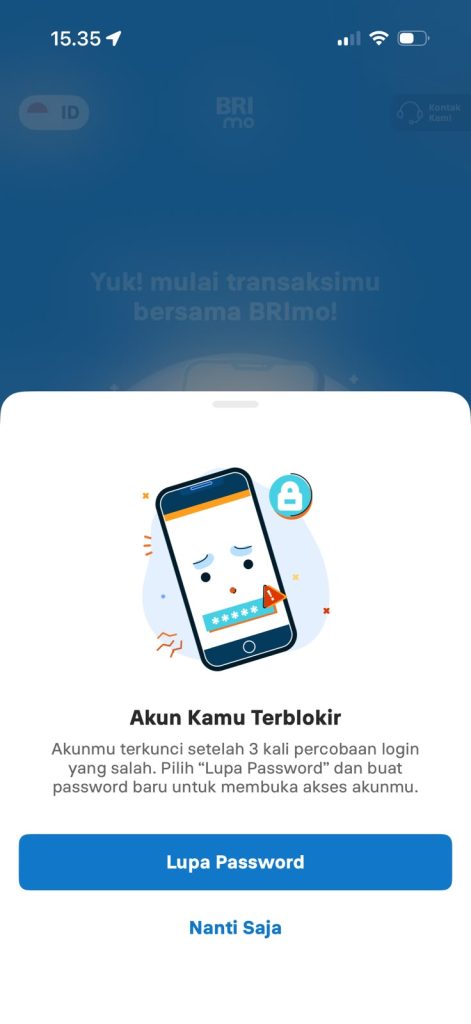Cara buka blokir BRImo